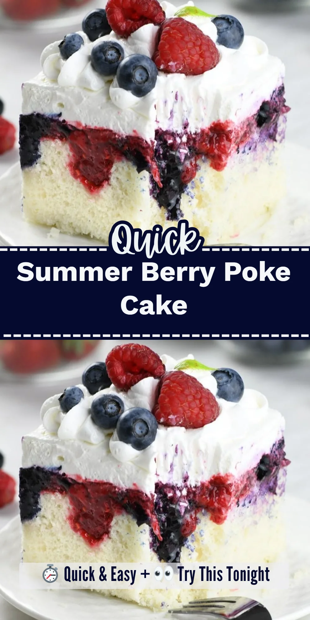 Summer Berry Poke Cake