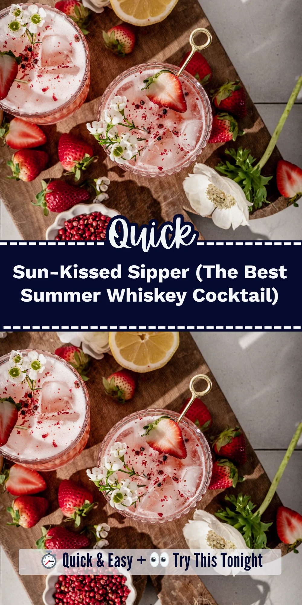 Sun-Kissed Sipper (The Best Summer Whiskey Cocktail)