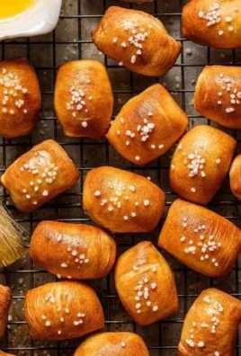 Fluffy air fryer pretzel bites cooked to perfection, ready for dipping.