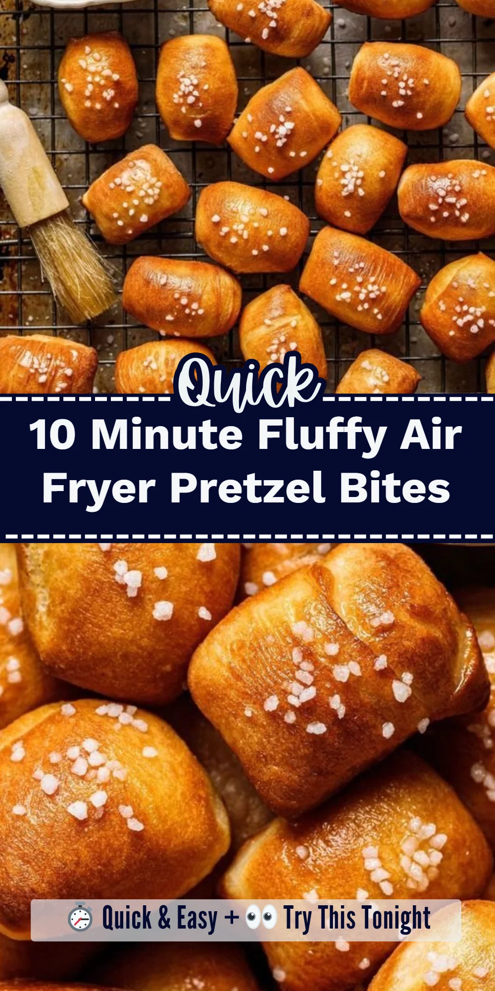 10 Minute Fluffy Air Fryer Pretzel Bites