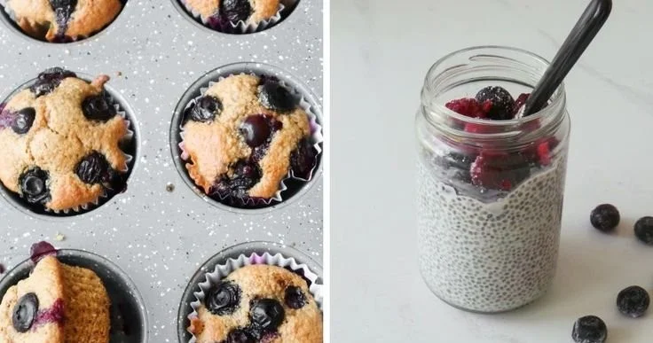 Healthy breakfast meal prep ideas displayed in meal prep containers