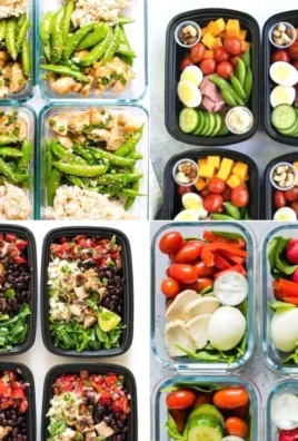 High protein meal prep lunch ideas for healthy eating and nutrition.