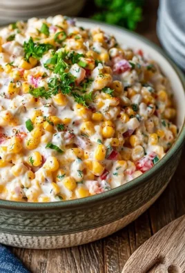 5-Ingredient Creamy Corn Salad in a bowl with fresh ingredients