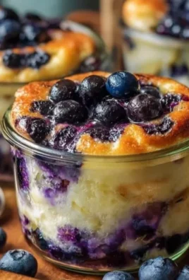 Baked blueberry cottage cheese bowls topped with fresh blueberries and almonds
