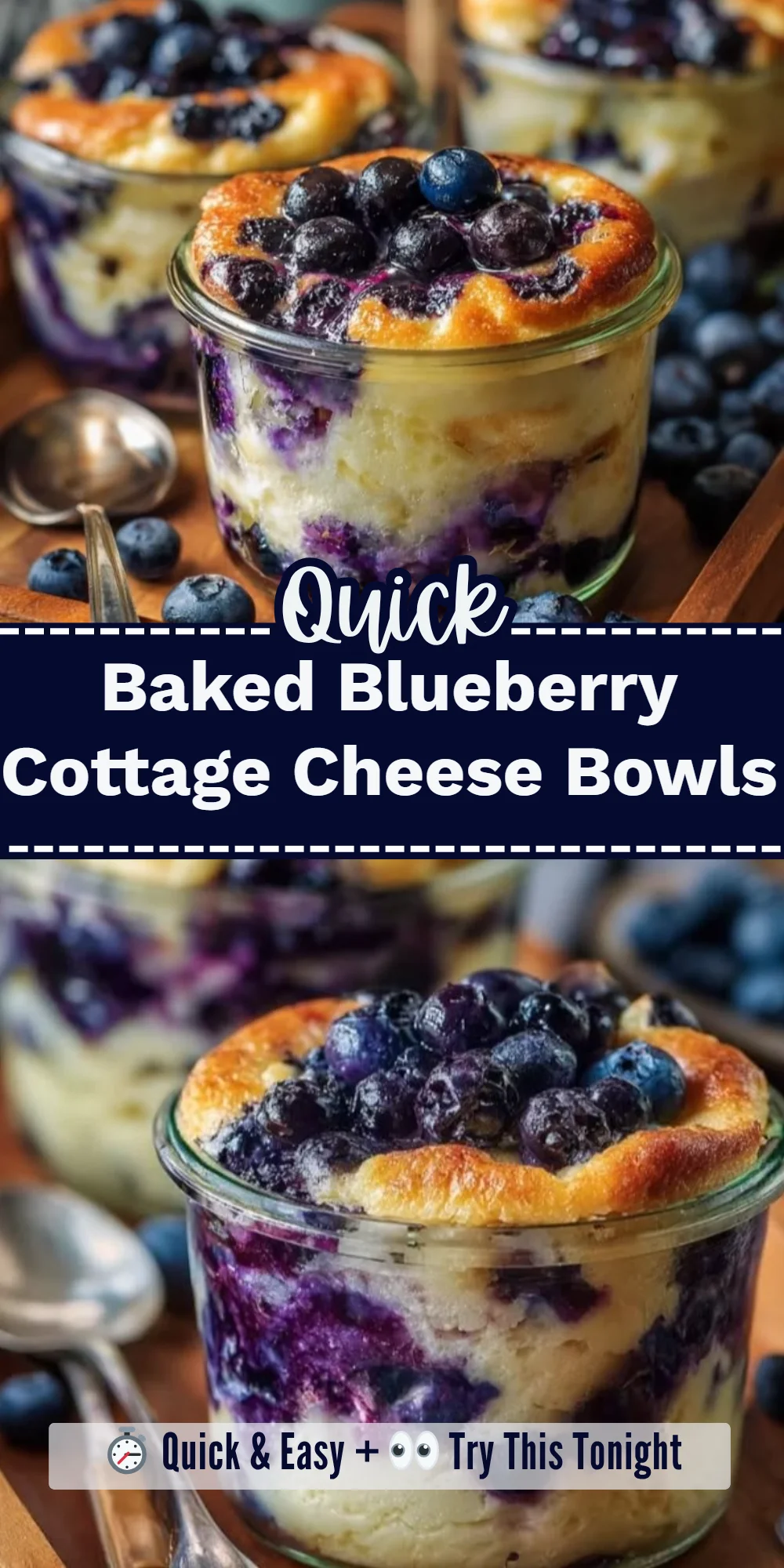 Baked Blueberry Cottage Cheese Bowls