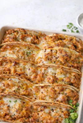 Baked Chicken Bacon Ranch Tacos served on a plate