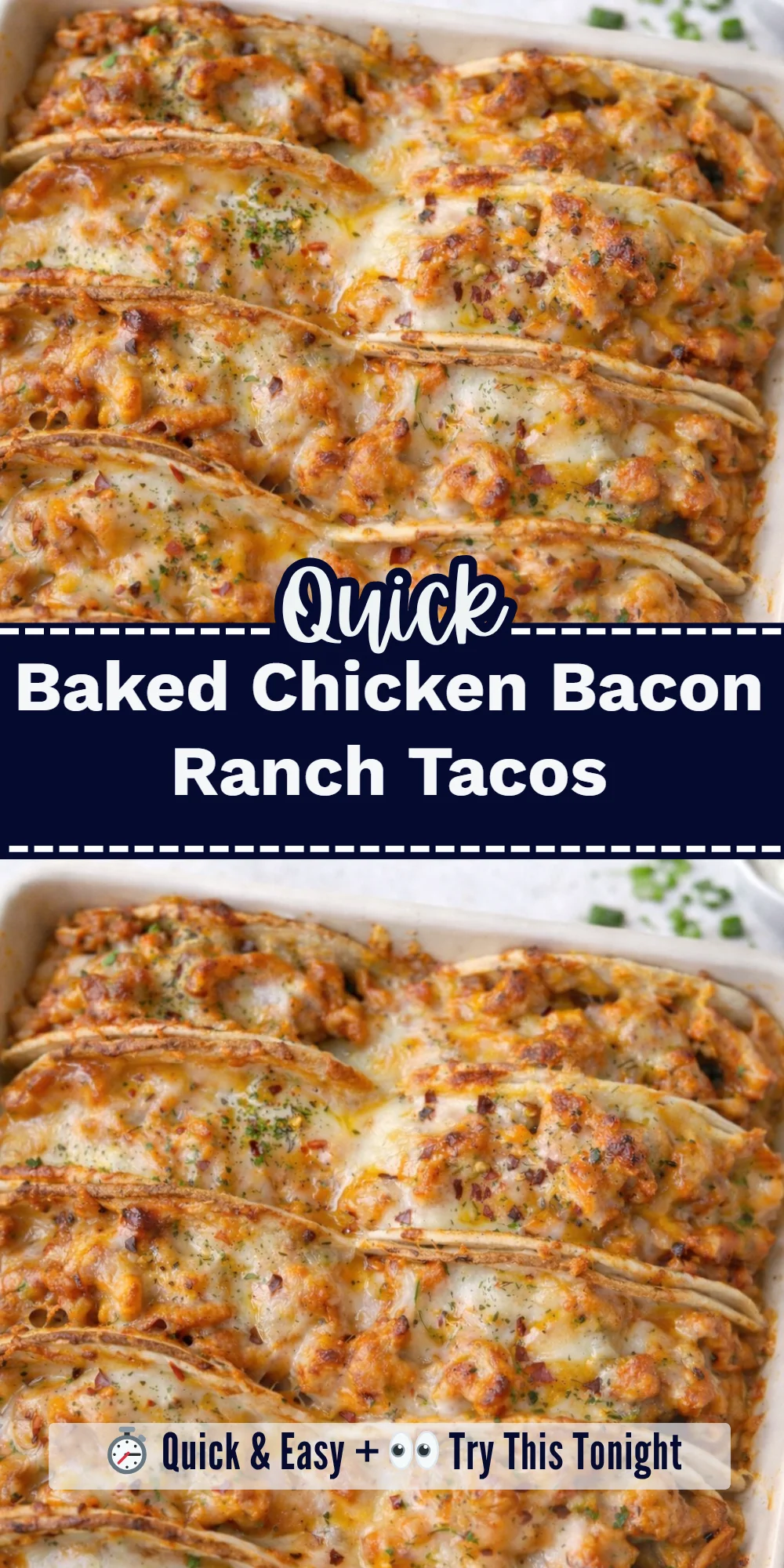 Baked Chicken Bacon Ranch Tacos