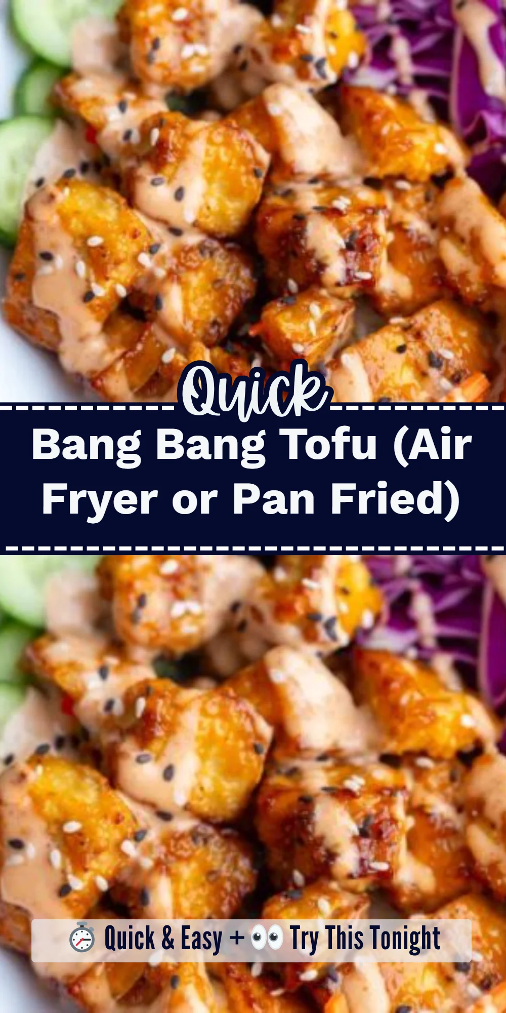 Bang Bang Tofu (Air Fryer or Pan Fried)