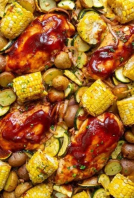 BBQ Chicken Sheet Pan Meal with colorful vegetables