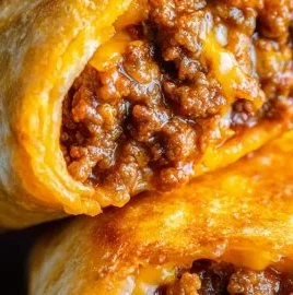 Delicious beef and cheese chimichangas ready to be served.