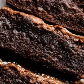 Delicious homemade brownies made with just 5 simple ingredients.