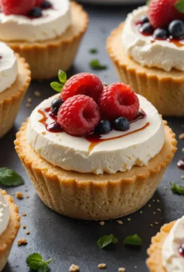 Delicious no bake cheesecake cups topped with fresh berries and whipped cream