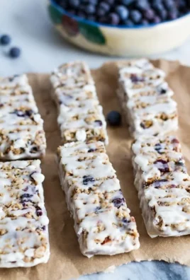 Blueberry vanilla Greek yogurt granola bars packed with flavor and nutrition