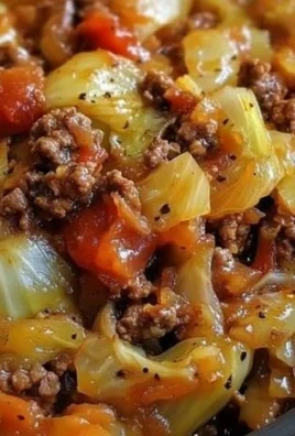 Delicious cabbage and ground beef dish served on a plate