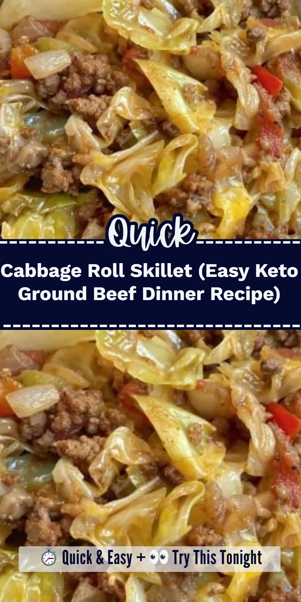 Cabbage Roll Skillet (Easy Keto Ground Beef Dinner Recipe)