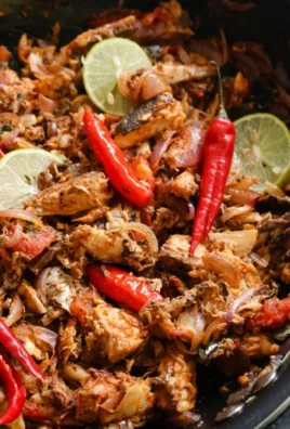 Delicious Sri Lankan style stir-fry with canned mackerel fish