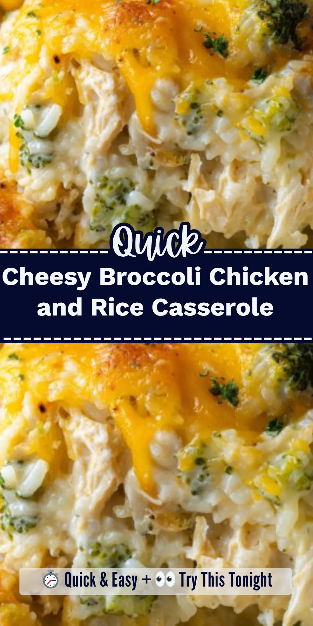 Cheesy Broccoli Chicken and Rice Casserole