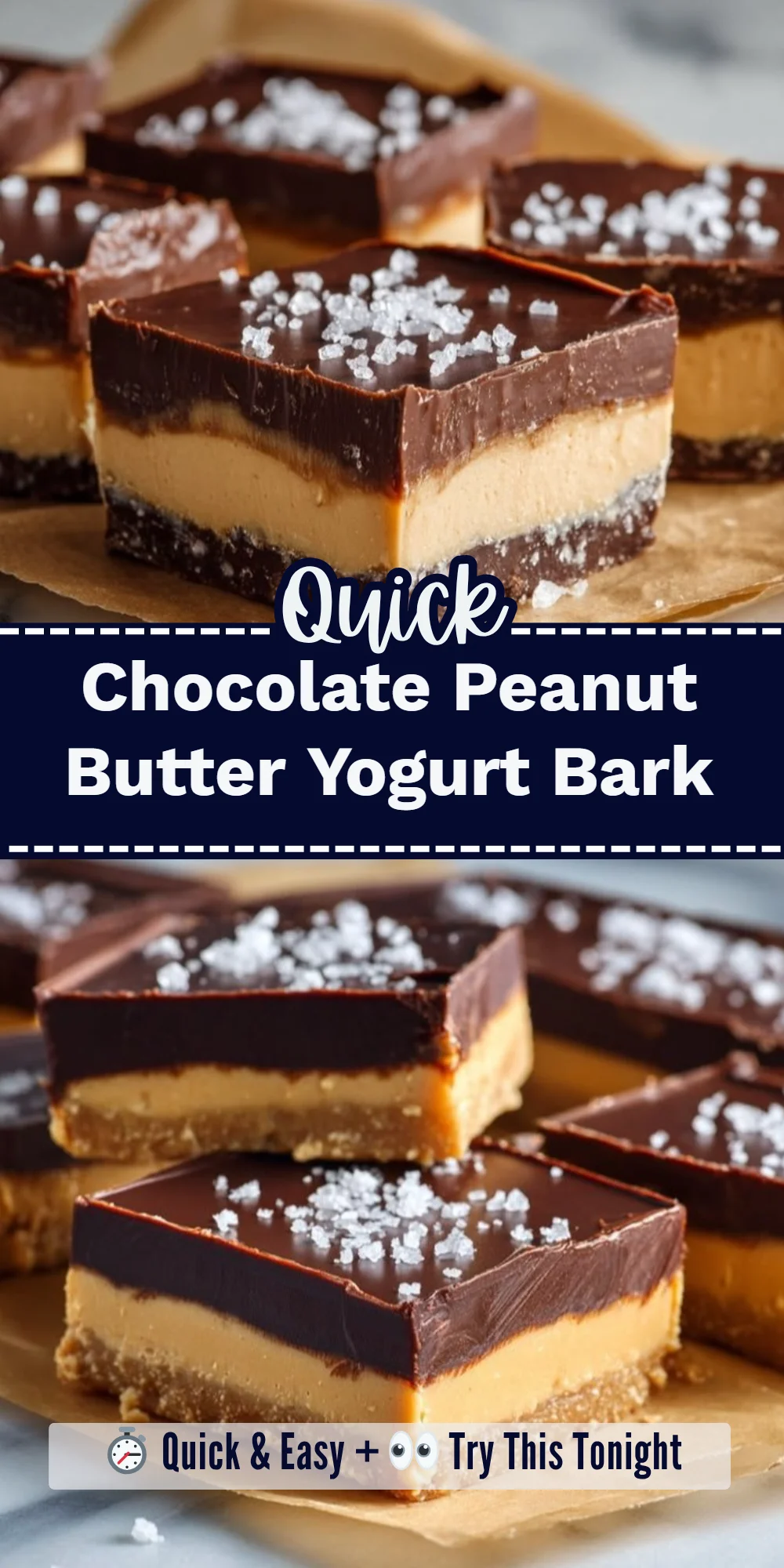 Chocolate Peanut Butter Yogurt Bark