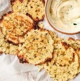 Crispy cottage cheese chips served as a nutritious snack option.