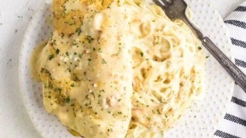 Crock Pot Angel Chicken recipe with creamy sauce and tender chicken.