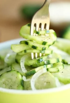 Refreshing Cucumber and Onion Salad served in a bowl