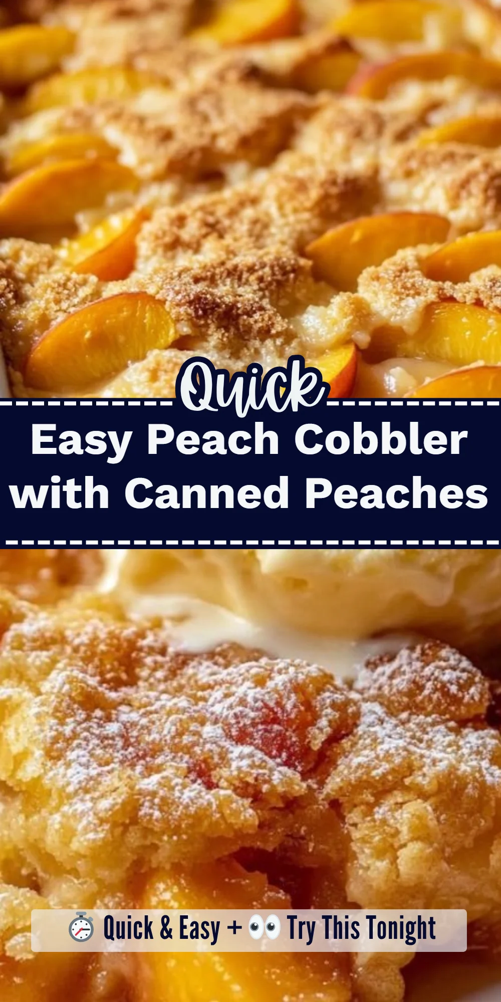 Easy Peach Cobbler with Canned Peaches