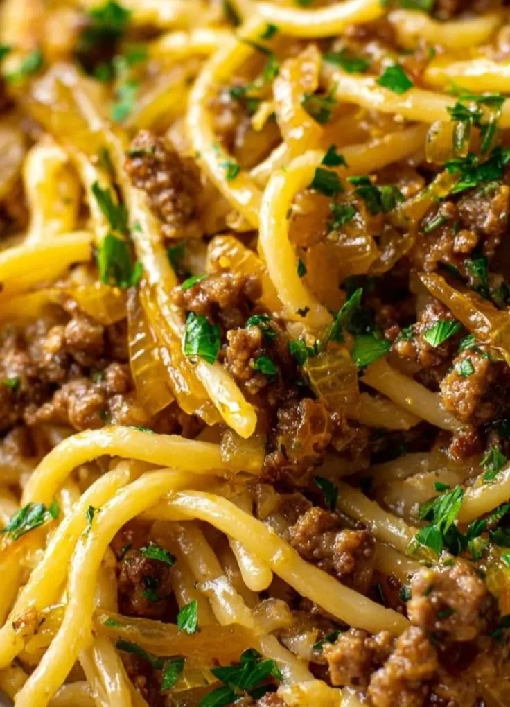 Garlic Butter Beef Pasta