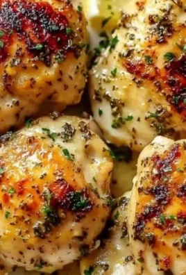 Garlic Lemon Boneless Chicken Thighs cooked to perfection with herbs and spices