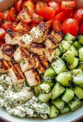 Delicious Greek Chicken Bowls with fresh vegetables and flavorful ingredients