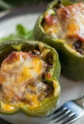 Healthy stuffed peppers filled with vegetables and lean protein