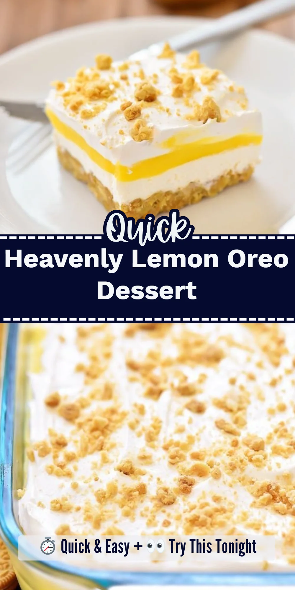 Heavenly Lemon Oreo Dessert