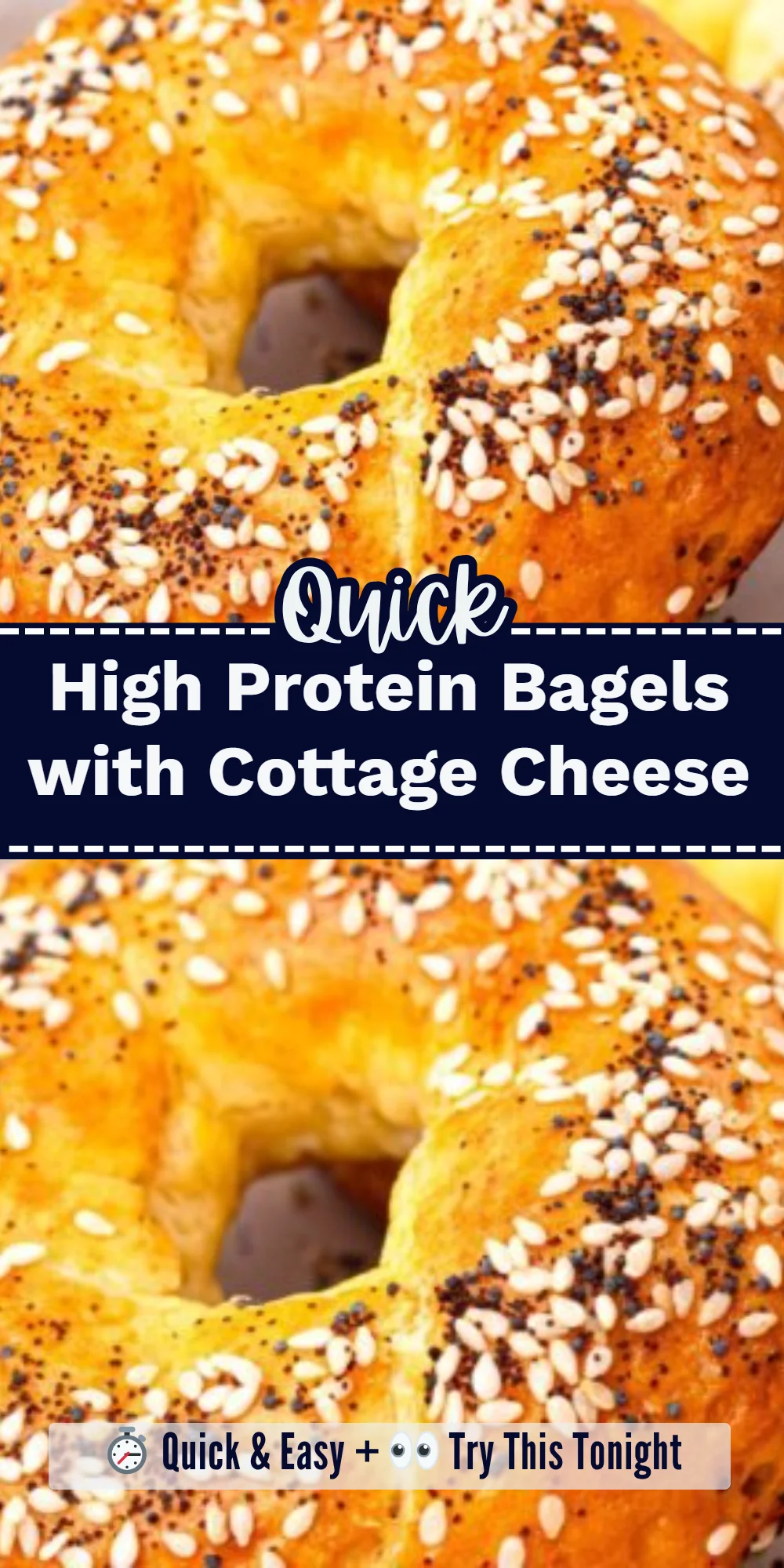 High Protein Bagels with Cottage Cheese