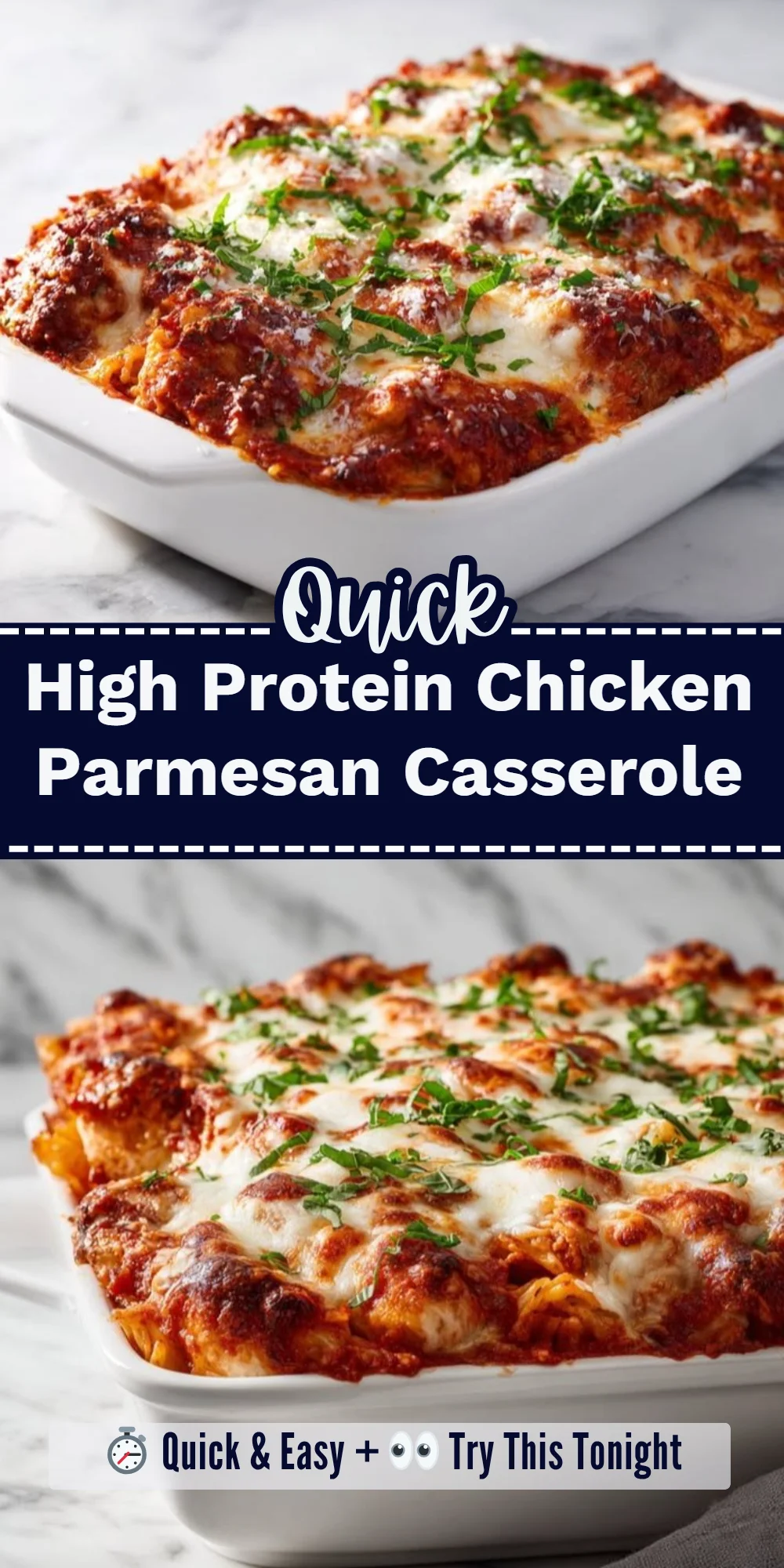 High Protein Chicken Parmesan Casserole
