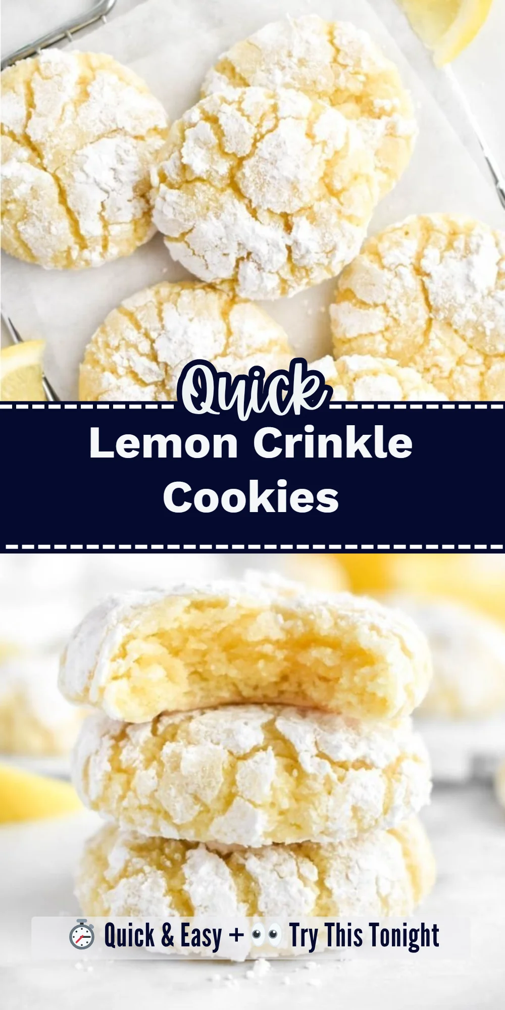 Lemon Crinkle Cookies