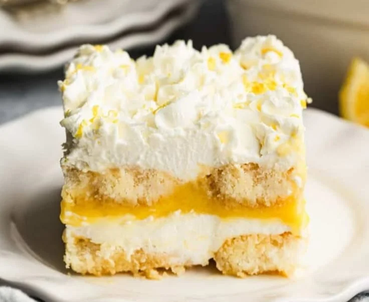 Delicious Lemon Tiramisu dessert with lemon zest and layers of creamy mascarpone
