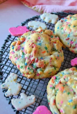 Levain Bakery-style Circus Animal Sprinkle Cookies with colorful toppings