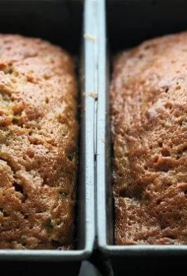 Delicious slice of super-moist zucchini bread fresh from the oven
