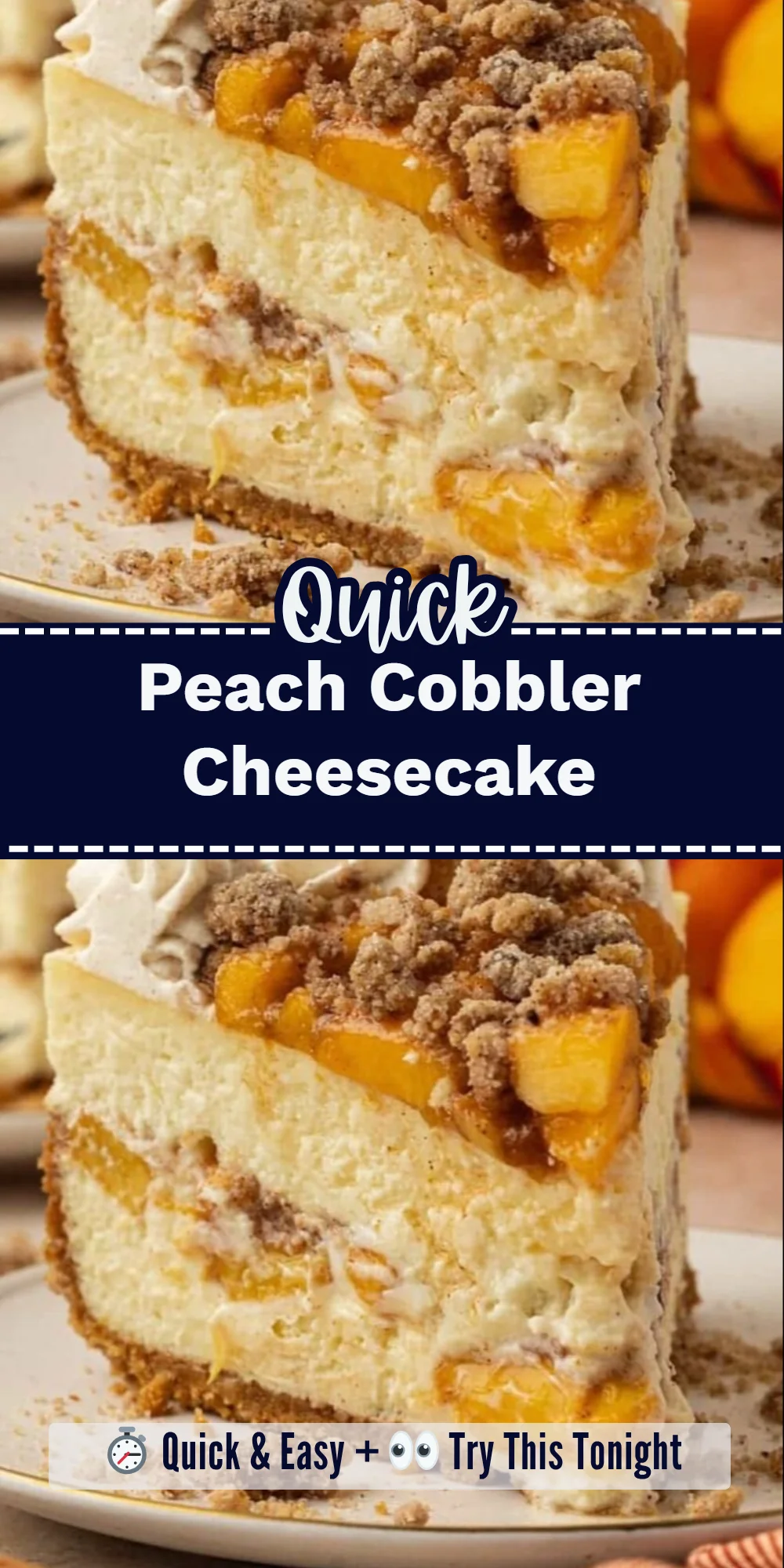 Peach Cobbler Cheesecake
