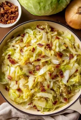 Plate of quick fried cabbage cooked with spices and vegetables