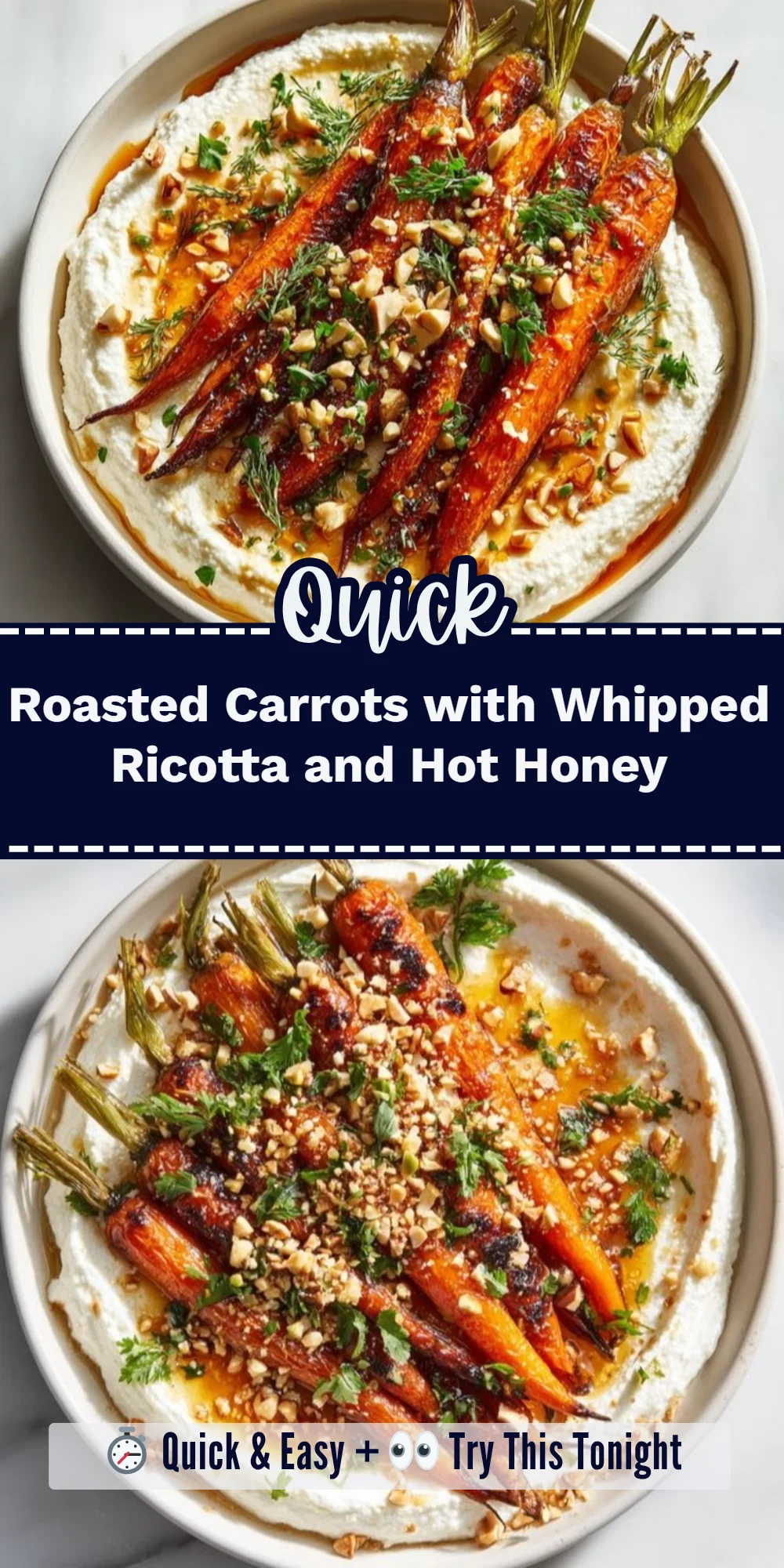 Roasted Carrots with Whipped Ricotta and Hot Honey