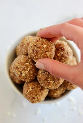 Delicious salted caramel protein balls for a healthy snack option