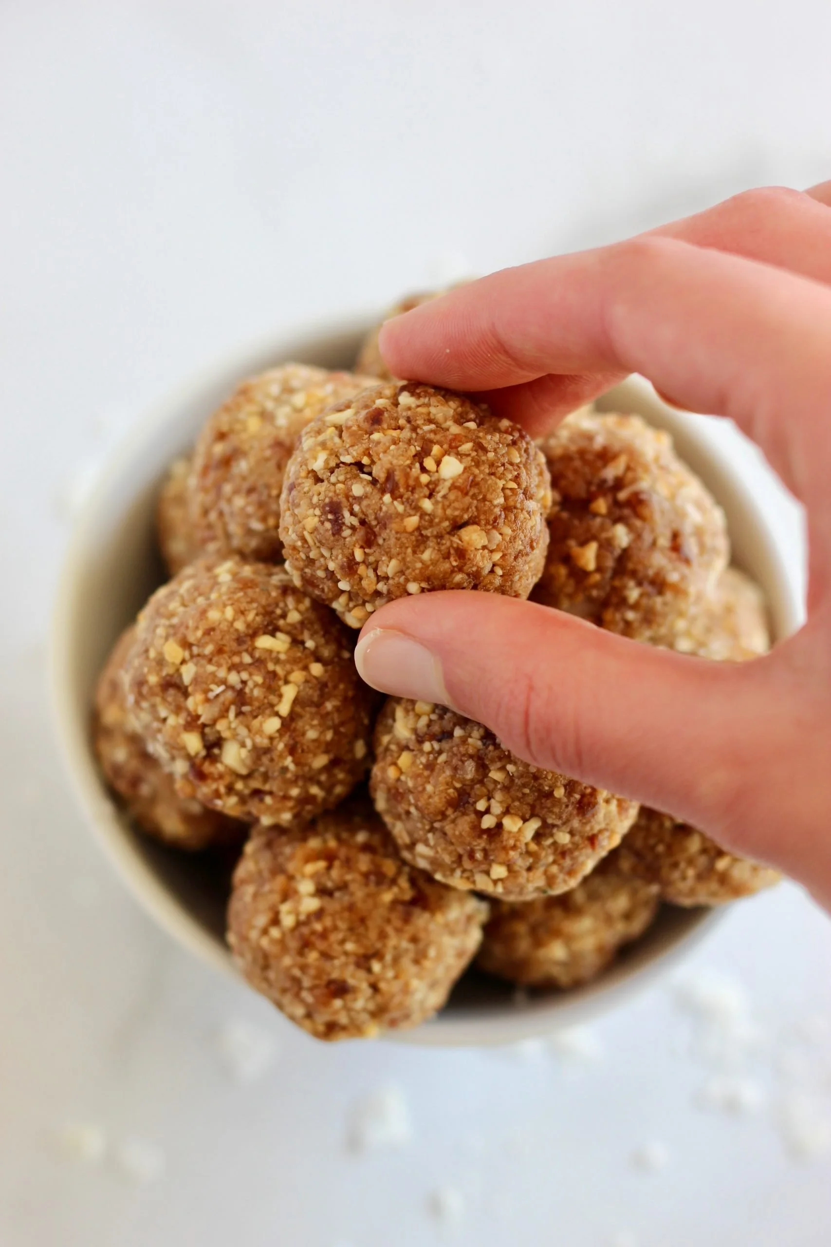 Delicious salted caramel protein balls for a healthy snack option