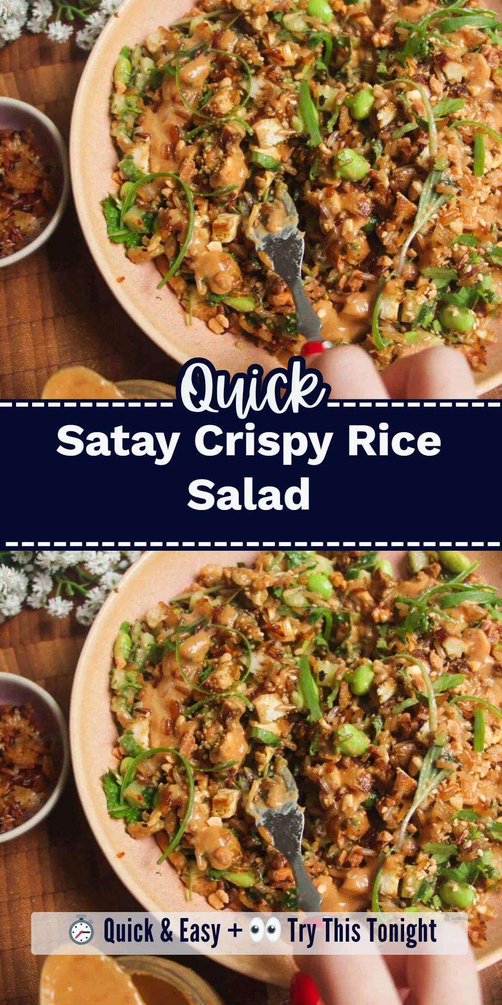Satay Crispy Rice Salad