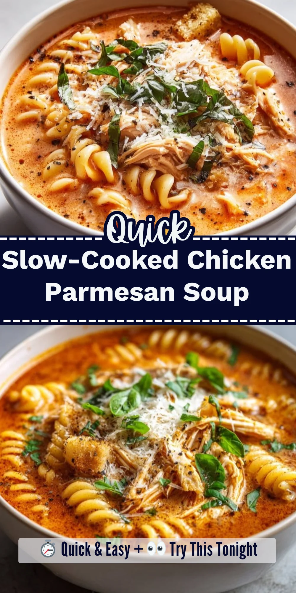 Slow-Cooked Chicken Parmesan Soup