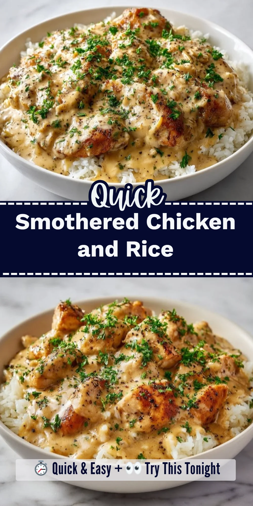 Smothered Chicken and Rice
