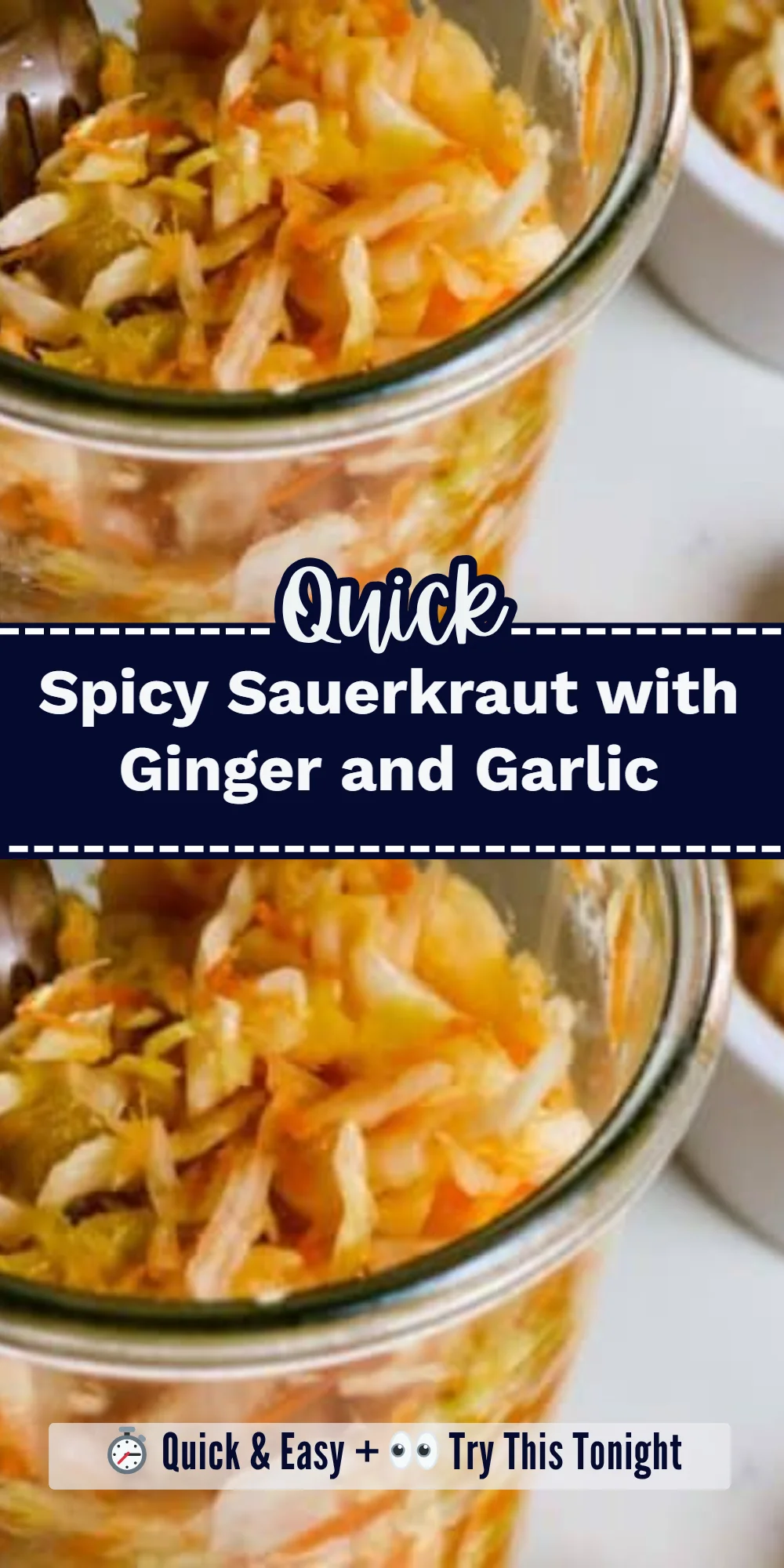 Spicy Sauerkraut with Ginger and Garlic
