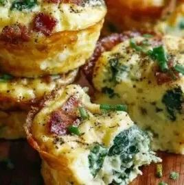 Delicious spinach bacon egg bites recipe for a nutritious breakfast