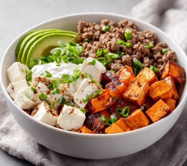 Sweet Potato and Ground Beef Bowl