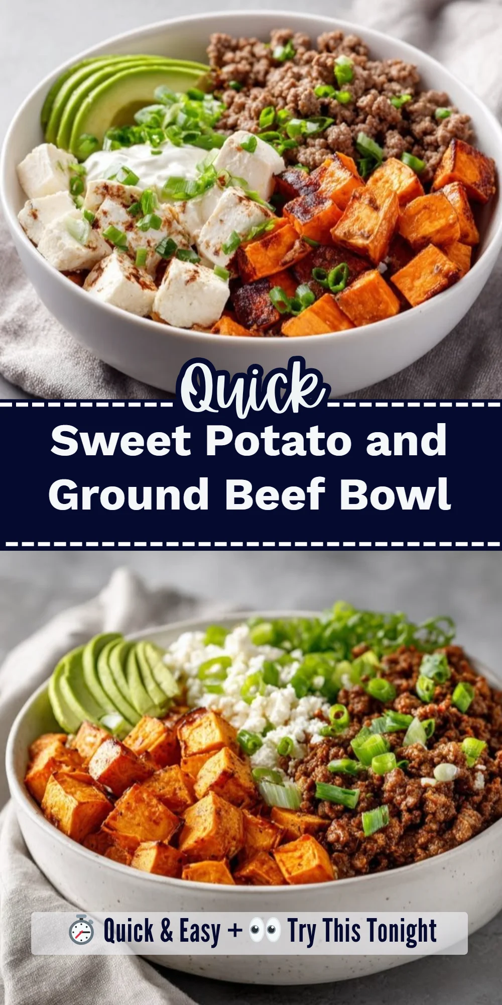 Sweet Potato and Ground Beef Bowl