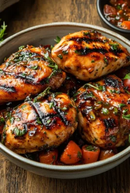 Juicy grilled chicken marinated in a flavorful chicken marinade recipe